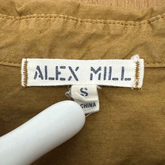 Alex Mill Bobby shirt women's small gold clay long sleeve button up career work - Picture 8 of 9